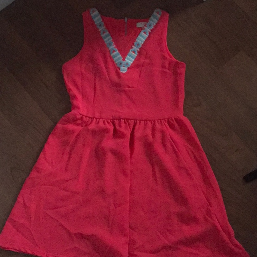 Girls neon pink dress
